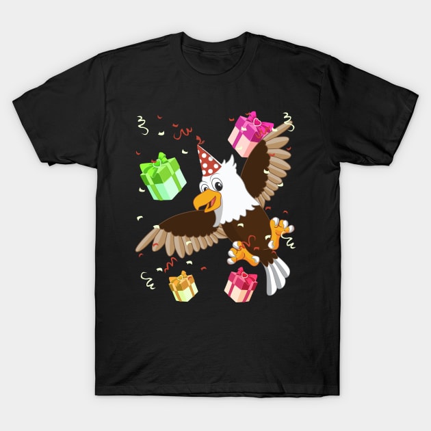 American Bald Eagle Birthday Gift Idea T-Shirt by TheBeardComic